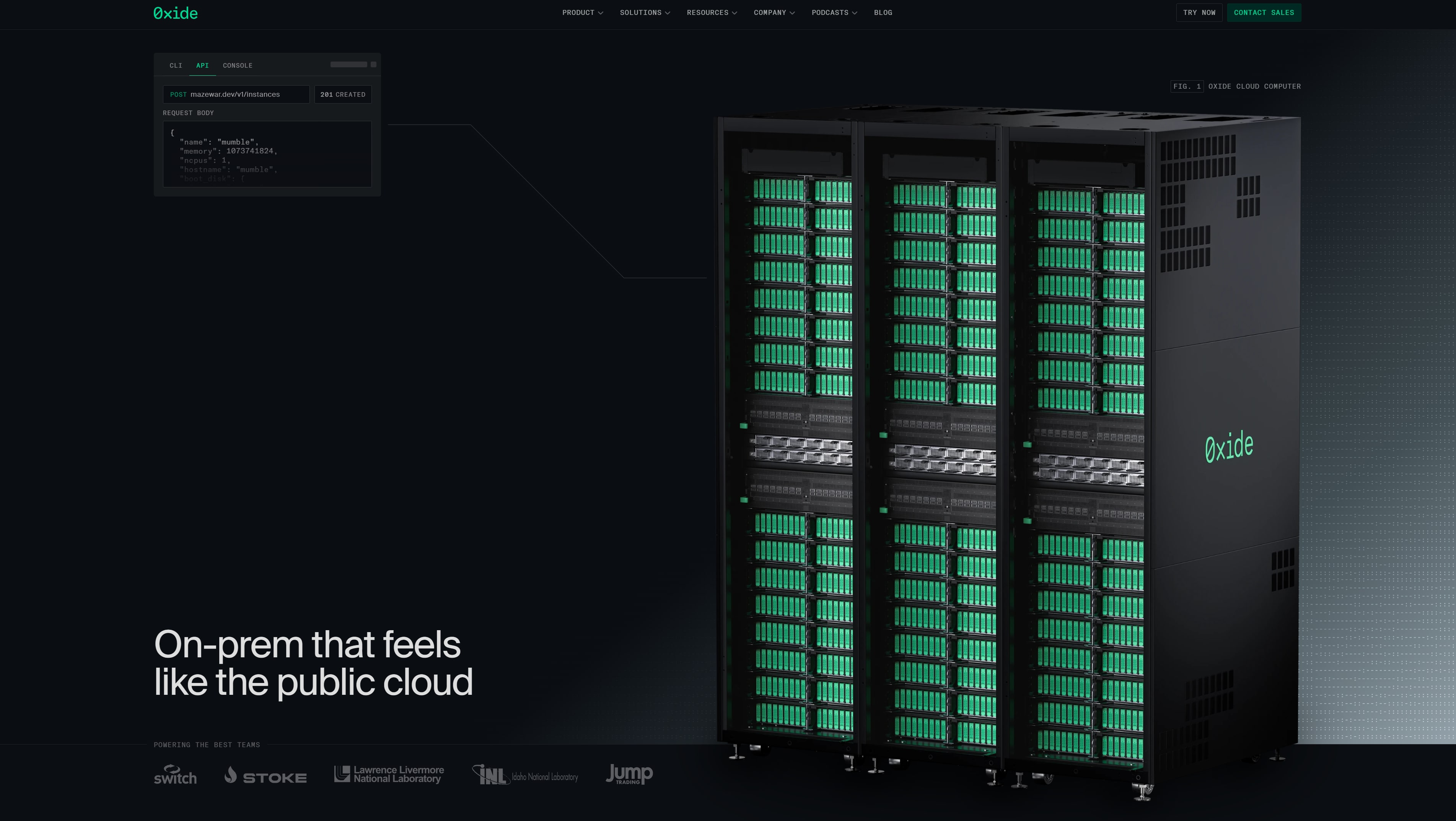 Oxide project interface